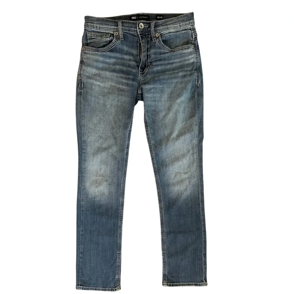 BKE‎ Medium Wash Blue Jake Straight Leg Denim Jeans Men's 30x32